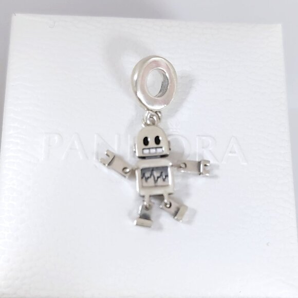 Pandora 2022 Bestie Bot Robot Dangle Charm Bracelet Pendant S925 Silver with box - Picture 5 of 5